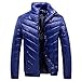Produktbild Bealeuy Runter Mantel Männer Winter Freizeit Reißverschluss Tasche Daunenjacken Stehkragen Outwear Tops Mantel Neu Warm bleiben Schmale Passform Billiger Mantel