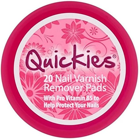 Quickies Nail Varnish Remover Pads 20 per pack (PACK OF 2)