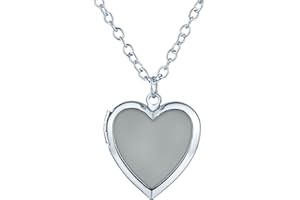 Yumilok Jewelry Collier Pendentif Lumineux Bleu en Alliage la Forme de cœur Simple il Peut Ouvrir en Fashion pour Femme Cadeau Toussaint