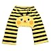 Dotty Fish Cool Cotton Summer Baby Leggings. Yellow and Black Stripe Leggings with Bubble Bee. Medium (12-18 Months)