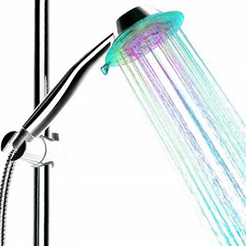 Mowiss LED Hand Duschkopf 7 Farbe Gradual Changing LED Handheld Badezimmer Duschkopf mit Air Jet LED Turbo Druck Boost Düse Technologie - 2