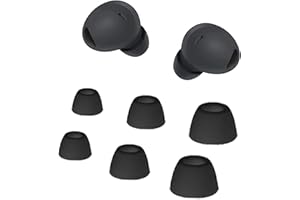 Adhiper 3 Pairs Silicone Galaxy Buds 2 Pro Ear Tips Earbuds, Compatible with Samsung Galaxy Buds 2 Pro(S/M/L Black)