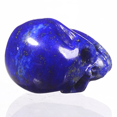 Mineralbiz 1.5 „Mini natürlichen Lapis Lazuli Edelstein geschnitzten Kristall Schädel, Schädel Carving, Kristall menschlichen Schädel Kopf Skulptur, heilende Reiki - 6