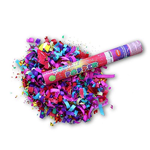 3 Stück grosse Partypopper, schießt Glitter Konfetti bis zu 6 Meter Hoch, KEIN Feuerwerk!!!, Konfettikanone, Party Popper