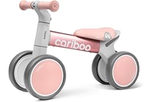 cariboo Team Bicicleta Niños 1 Año Bicicleta Sin Pedales Máquina Montable Niños Ajustable Robusta Ligera