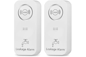 Water Leak Detector, 2 Pack TOWODE 90dB Water Detector and Water Level Sensor Alarms Use for Your Bathroom, Laundry Room, Kitchen