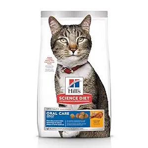 Hill's Science Diet Adult Oral Care Dry Cat Food, 7-Pound Bag