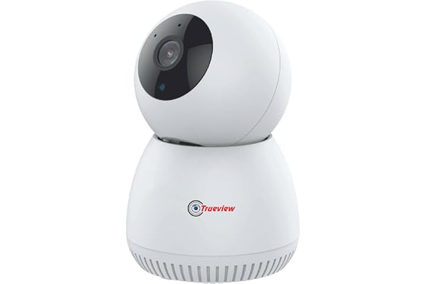 Trueview 3MP Smart CCTV Wi-fi Home Security Camera, 360° View, 2 Way Talk, Cloud Monitor, Detect, Supports SD Card Up to 256 GB, Night Vision, Alexa & Ok Google