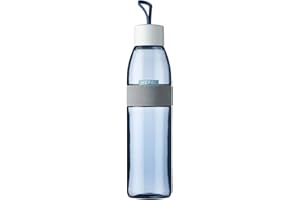 Mepal – Trinkflasche Ellipse Nordic Denim – 700 ml Inhalt – auch für kohlensäurehaltige Getränke – bruchfestes Material - auslaufsicher - Spülmaschinengeeignet