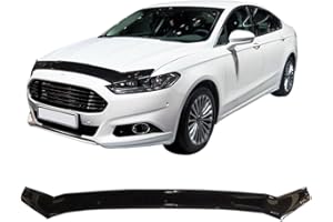 SCOUTT | Hood Deflector Bonnet Guard Compatible With MONDEO IV 2015-2022 Black, Tinted, Aerodynamic, Acrylic Glass