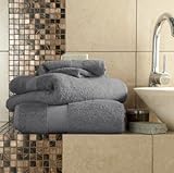 Egyptian Cotton Towel SUPREME Thick Absorbent Heavy Extra Soft 700gsm Top Quality Luxury Miami PACK OF 4 HAND TOWELS, CHARCOAL
