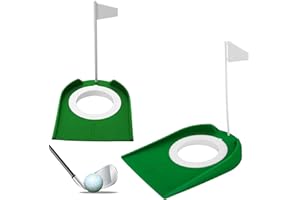 SOLVAYNE 2 Pack Golf Putting Cup with Flag, Portable Golf Practice Aid for Home and Office, Ideal for Indoor Putting Drills