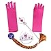 Produktbild Prinzessin Zauberstab,Queen Krone,Strass,Tiaras & Handschuh Mädchen Geschenk-Set Prinzessin Karneval Verkleidung Party Cosplay Mädchen Handschuhe Halloween