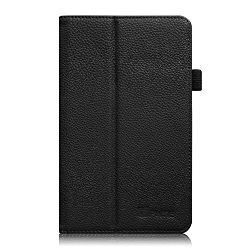 Fintie Odys Rapid 7 LTE Hülle Case – Slim Fit Folio Premium Kunstleder Schutzhülle Tasche Etui Smart Cover mit Ständerfunktion für Odys Rapid 7 LTE 17,8cm (7 Zoll) Tablet-PC, Schwarz - 2