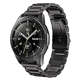 SUNDAREE Kompatibel mit Galaxy Watch 42MM Armband,20MM Metallarmband Armband Edelstahl Uhrenarmband Ersatz für Samsung Galaxy Watch 42MM SM-R810/Samsung Gear Sport/Gear S2 Classic(42 Schwarz)