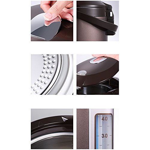 Kettle ZHIRONG Stainless Steel Electric 5.0L Coffee Color 1600W Five Temperature Control Automatically Disconnect Power Keep Temperature