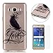 Produktbild CaseHome Silicone Gel Samsung Galaxy J5 2016/J510FN Hülle(Mit Frei HD Displayschutzfolie) Transparent Weiche Silikon Schutzhülle,Weicher Flexibel Klar Gel Silikon TPU Hülle Superdünn Stoßfest Tasche Telefon-Kasten Schutz Tasche Schutzhülle Durchsichtig Handyhülle Silikon Case Schale für Samsung Galaxy J5 2016/J510FN with Unique Black Pattern Design-Feder Herzen