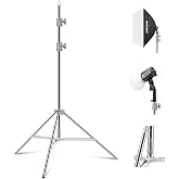 NEEWER Updated ST-190SS 75"/190cm Steel Spring Loading Light Bracket | Foldable, Photography Tripod, Stronger Tube Joints, fo