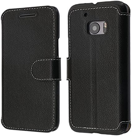 HTC 10 Case, HTC M10 Case, Coodio Genuine Leather Case, HTC 10 Wallet Case, HTC M10 Wallet Case, Flip Case Cover with Stand Function, Card Slots, Magnetic Closure For HTC M10