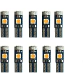 10 Pieces T5 Led Mini Bottomless Mileage Indicator Ambians Lighting Orange