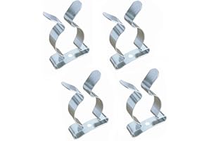 SCARFELL Pack of 4 Tool Spring Terry Clips 12mm - 38mm Garage/Shed Storage Grip Tidies Wall Mounted Tool Spring Terry Clips Storage Hangers for Garages Sheds Yards Cupboards (with Screws) (12mm (1/2 inch))