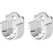 Lot De 2 Supports De Tringle Alliage Zinc 16 Cm - Fixation Murale 3 Trous - Pour Dressing, Salle De Bain, Armoire - 13