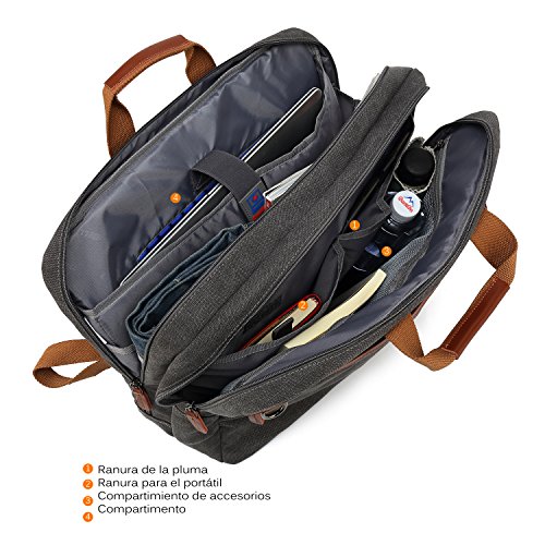 Coolbell Mochila Convertible en Bolso de Hombro para Guardar Ordenadores  portátiles Maletín de Negocios Mochila de Viaje para Guardar Ordenadores  portátiles de 15,6 Pulgadas Gris Mochilas para portátiles y netbooks  Equipaje