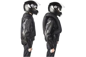 YXYMOTEFLY Gilet Airbag De Moto Gilet Gonflable Moto Cross Maille Respirante 3D, Plusieurs Airbags Veste Réfléchissante Zippée (Color : Nero, Size : XXL)