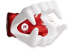 Festicy Zęby wampirów dla 10-16 lat | Zęby wampirów dla dzieci i fałszywej krwi | Kostium Draculli na Halloween, Czerwony