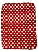 Spoilt Rotten Kids Red Polka & Cream Personalised Luxury Pram, Cot or Buggy Blanket. Embroidered With Any Name & Choice Of Spoilt Rotten Design Size is 90cm X 70cm. Gorgeous Quality Gift For Any God Child, Grandson, Granddaughter, Niece or Nephew.