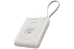 ‎BASEUS Baseus Powerbank do Apple Watch 10 z kablem USB-C, magnetyczna bezprzewodowa ładowarka przenośna kompatybilna z Apple iWatch 10/9/8/7/6/SE/5/4/3/2/1/Nike/Ultra/Ultra 2, Biały