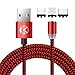 Produktbild Magnetisches Kabel 3 in 1 Nylon geflochtener Magnet USB Ladekabel USB zu magnetischem IOS + USB C + Micro USB Ladekabel Keine Sync Daten für die Meisten Android Samsung iPhone Smartphones - 3.3FT