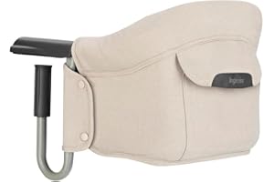Inglesina Fast, Klappbarer Tischsitz, Beige (Desert Beige), Leicht zu Transportieren, Waschbar, Sichere Befestigung, Bis 15 kg, 35 x 27 x 42 cm