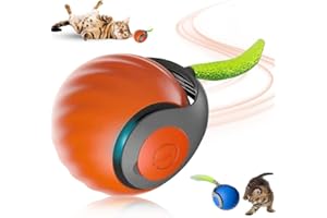 HOIDOKLY Speedy Tail 2.0, Speedy Tail Katzenspielzeug, 2025 Neuer König des interaktiven Katzenspielzeugballs, Automatisches Katzenspielzeug, lindert Ängste (Orange)