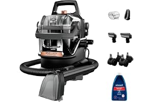 BISSELL SpotClean HydroSteam 3700E – Portable Deep Cleaner with HydroSteam Technology, Powerful 17,000 Pa Suction, Removes Stains with Steam, Lightweight & Compact | 2-Year BISSELL Warranty
