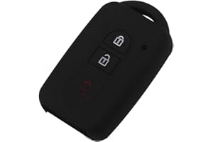 Happyit Llave del Coche de Silicona Caso Cubrir para Nissan Juke MICRA Qashqai Juke X-Trail 3 Botones (Negro)