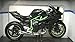 Price comparison product image Kawasaki Ninja H2 R in black with green frame, 1:18 scale model from Maisto