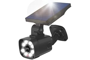 Proxinova Solar Security Lights Outdoor Motion Sensor, Solar Powered Dummy CCTV Camera Deter Intruders, LED Outdoor Solar Lights with PIR Sensor, Powerful Floodlight Bulbs, IP65 Waterproof
