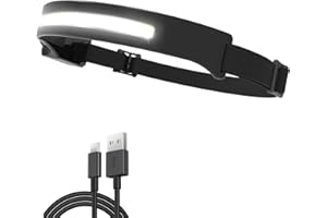 ‎VOKIDA Vokida Outdoor Vibes Weitwinkel Stirnlampe Kopflampe Led USB Wiederaufladbar Sensor Headlamp Kopfleuchte Stirnleuchte Headlight Taschenlampe Kopfband