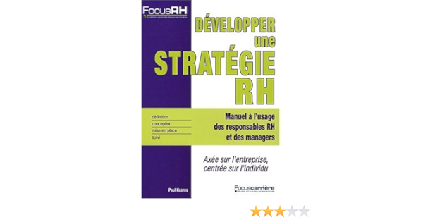 Amazon Fr Developper Une Strategie Rh Kearns Paul Milhiet Veronique Belet Mazari Claire Livres