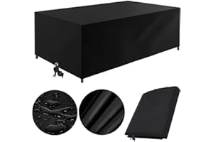 RNGCPTO Garden Furniture Covers Waterproof 100x80x80cm, Garden Table Cover Oxford Outdoor Patio table Covers Rectangular Cover Windproof Anti-UV for Table Chairs Rattan Sofa (100x80x80cm)