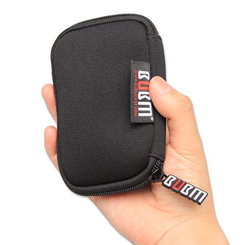 BUBM Soft Mini Tasche Aufwahrungstasche mit 6 Kapazität für USB Drive Shuttle (Schwarz) - 6