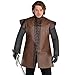 Produktbild Mens Medieval style Brown Knight Tunic Renaissance Jerkin Fancy Dress Accessory PLUS (46-52" Chest)
