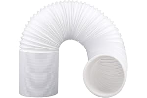 Bysameyee Tubo flessibile per condizionatore d'aria portatile, diametro 15cm, lunghezza 200cm, tubo flessibile per sfiato di scarico CA, parti del condizionatore d'aria filettate in senso antiorario