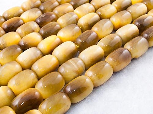 Green Forest Gems, DIY, Tiger Eye, Golden, AAA-grade, Color Enhanced, 13x18mm, Tube, About 40cm a Strand. Sold by Strand. (Please click to see other options.)