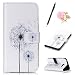 Produktbild Uposao Handyhülle für Samsung Galaxy A5 2017 Hülle PU Leder Flip Case Cover Löwenzahn Pusteblume Muster im Bookstyle mit Klappbares Standfunktion Karteneinschub und Magnetverschluß Etui Tasche Hüllen + Eingabestift + Blumen Staub-Stecker