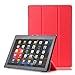 Produktbild Saingace Magnetische Auto-Schlaf-Leder-Abdeckungs-Fall für 10,1 "Lenovo Tab3 10 Geschäft (TB3-X70F / N / L), TAB2 X30F, TAB2 A10-70 (F), TAB2 A10-30 Tablette + freies Geschenk (Rot)