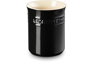LE CREUSET Bote para espátulas de cerámica de gres, 1, 1 L, Negro Onyx, 71501111400001