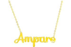 Only faith Collar para mujer con nombre personalizado Acero inoxidable Cadena colgante joya personalizada especial para amigas, novios