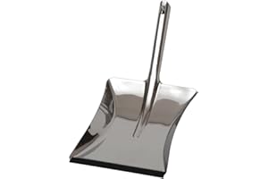 BÜTIC GMBH Bütic Metall Kehrschaufel, Kohleschaufel mit und ohne Gummilippe und Holzgriff - viele Modelle, Artikel:Edelstahl mit Gummilippe